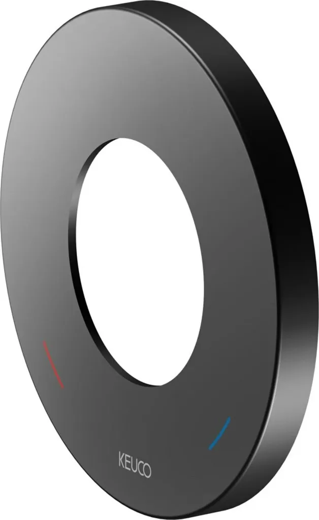 Rosone KEUCO 59551370091 Maggiorato Nero Opaco per Miscelatore Incasso