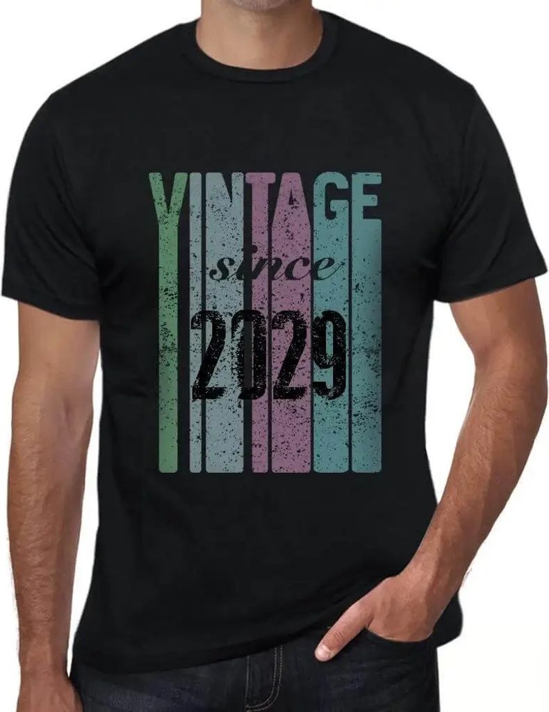 Herren Grafik T-Shirt Jahrgang seit 2029 – Vintage Since 2029 – Öko-Verantwortlich Vintage Jahrgang Kurzarm Lustige Druck Geburtstag Geschenk ...