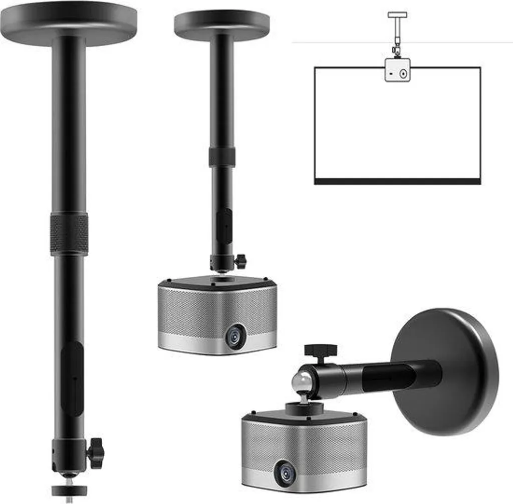 Support de projection universel inclinaison 360° charge 5kg - Noir Mat
