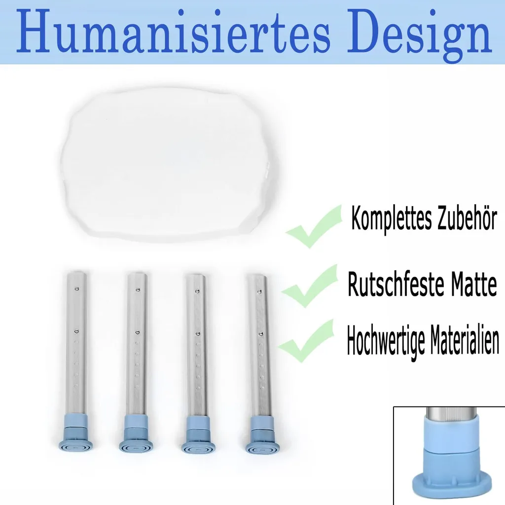 Aide à la douche sécurisée : tabouret stable pour personnes âgées blanc - 5