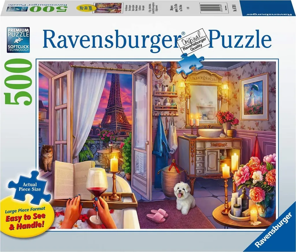 Puzzle XXL 500 pièces Cozy Places Salle de bain à Paris Softclick Pro