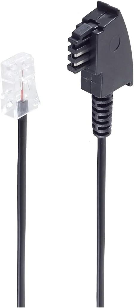 Câble téléphonique shiverpeaks BASIC-S noir 2m RJ11 mâle vers RJ11 mâle