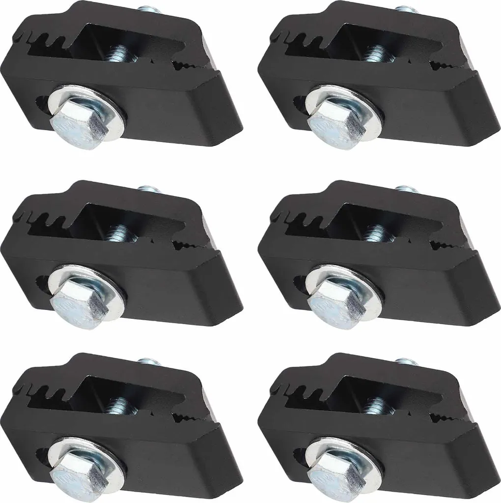 Pinces de Fixation en Aluminium Noir 1112514 pour Benne de Camion x6