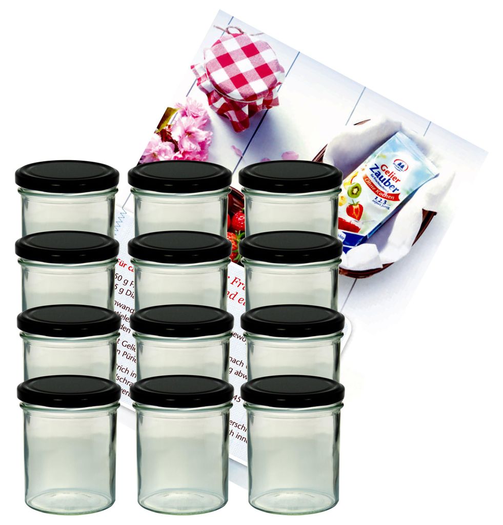 12er Set Sturzglas 350 ml Marmeladenglas Einmachglas Produktbild 