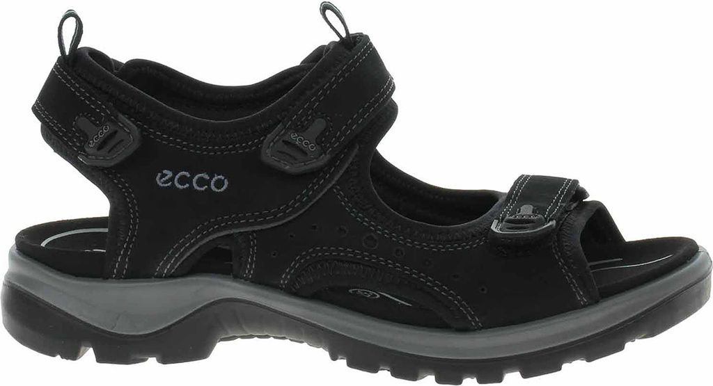 Ecco Andes II Sandal Damenschuhe Sandalen Flach Schwarz Freizeit, Schuhgröße:40 EU