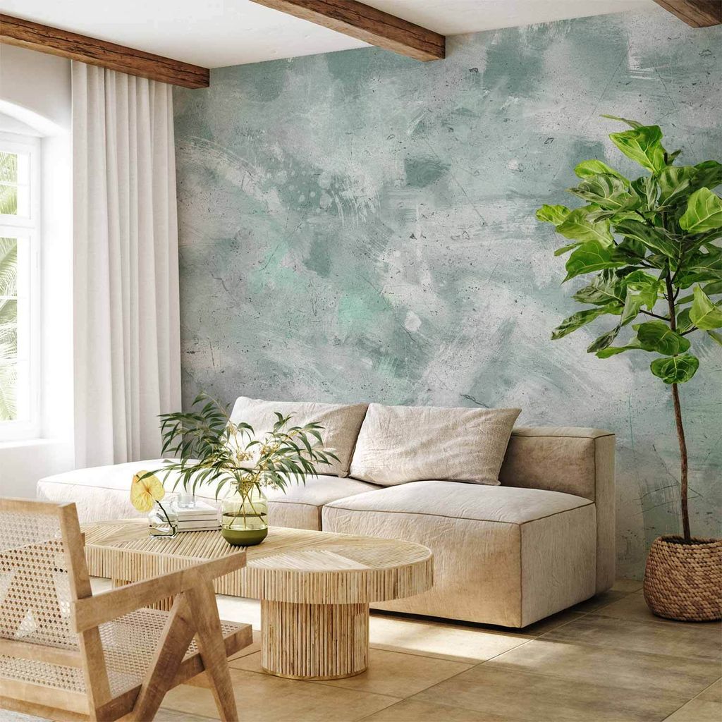 Selbstklebende Folie Fototapete - Mint Impression 392x280 cm Abstrakt f-A-0901-a-a