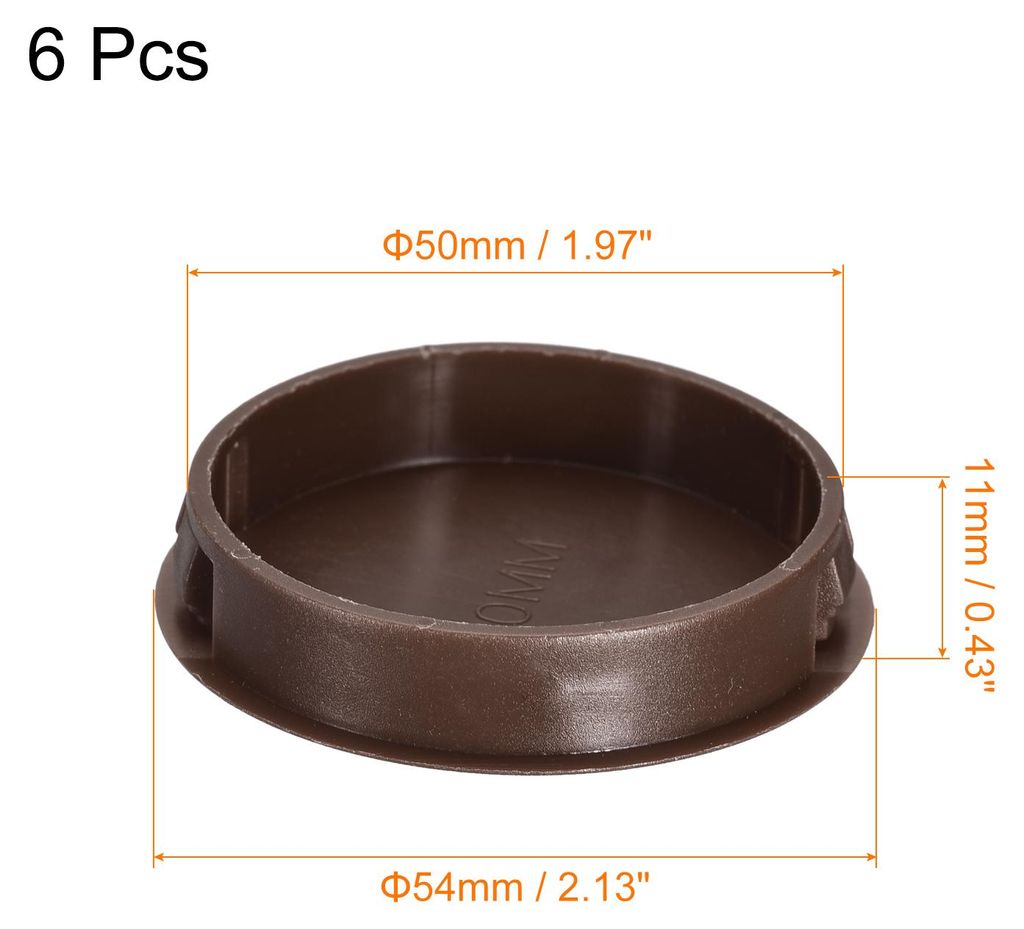 50mm/1,97" Abdeckstopfen Kunststoff, 6 Stš¹ck flache runde Einraststopfen fš¹r M?bel, Blindstopfen Abdeckkappen Verschlusskappen fš¹r Paneele...
