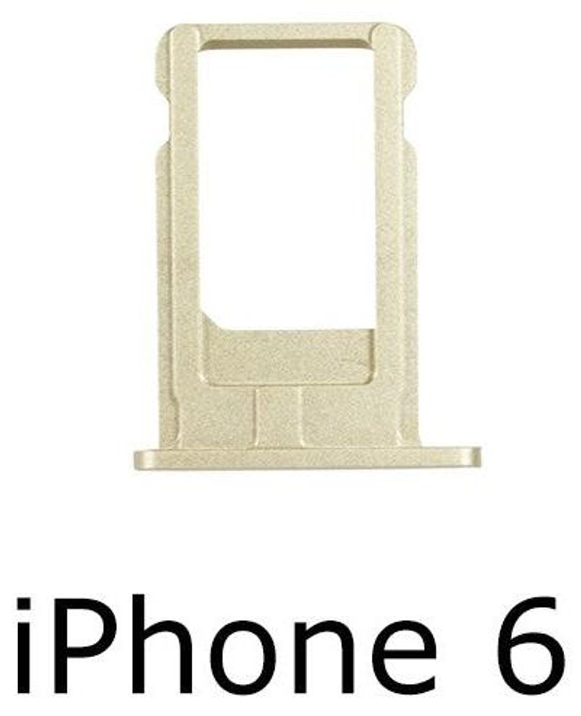 SIM-Kartenfach Einschub Ersatzteil in Gold für das Apple iPhone 6 Smartphone