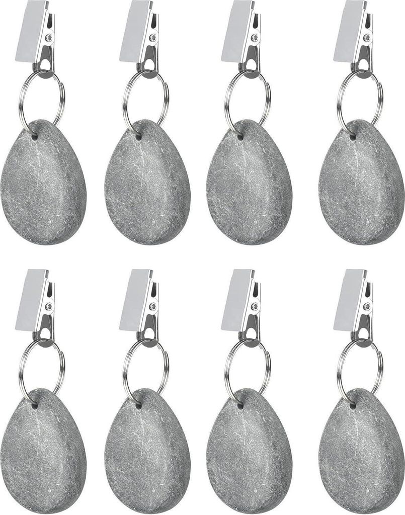 Tischdeckenbeschwerer Set 8 Stück Naturstein Clips Gewichte Produktbild 
