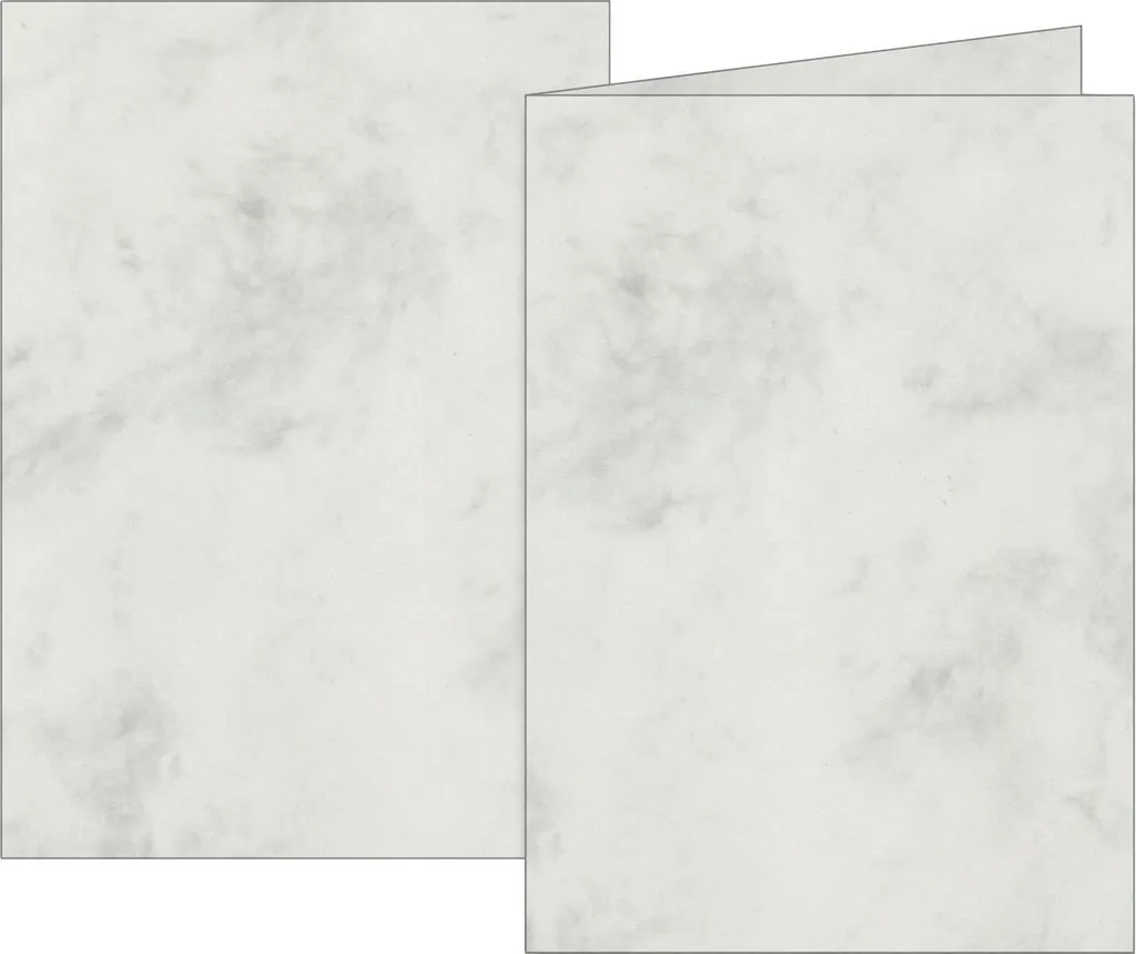 Brunnen 105141580 Lot de 5 Carnets Doubles A6 Motif Marbre Gris
