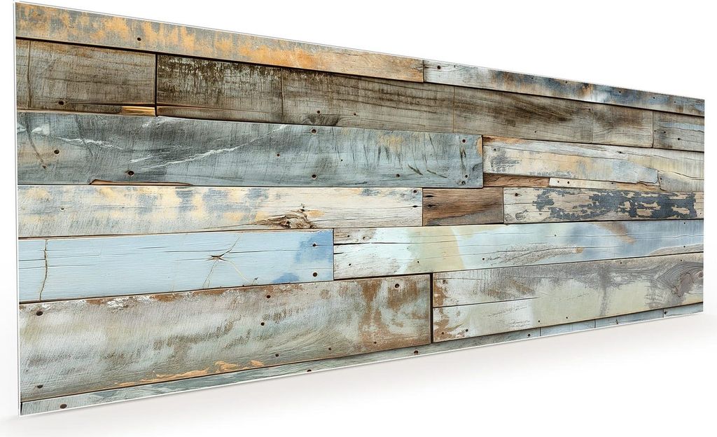 Küchenrückwand Spritzschutz Glas mit Motiv Alte Holzplanken 40 x 40 cm