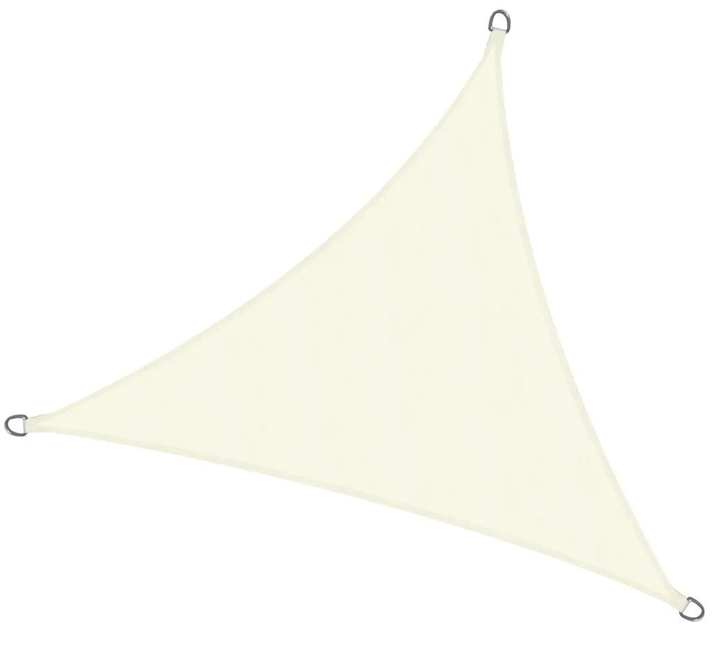 Abri solaire triangulaire 3x3x3m imperméable contre pluie et UV crème