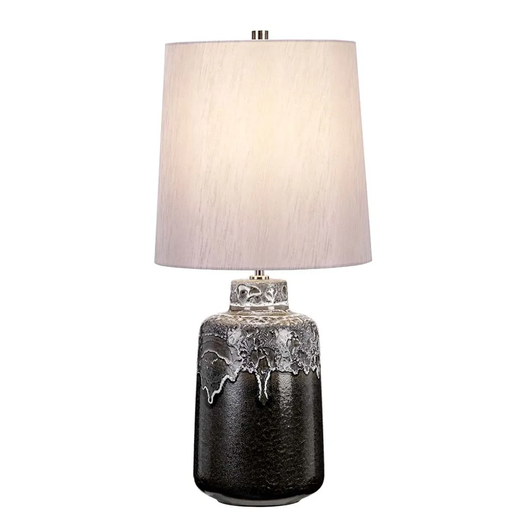 Lampe de table Woolwich Elstead Argent et Noir en Céramique E27 65cm