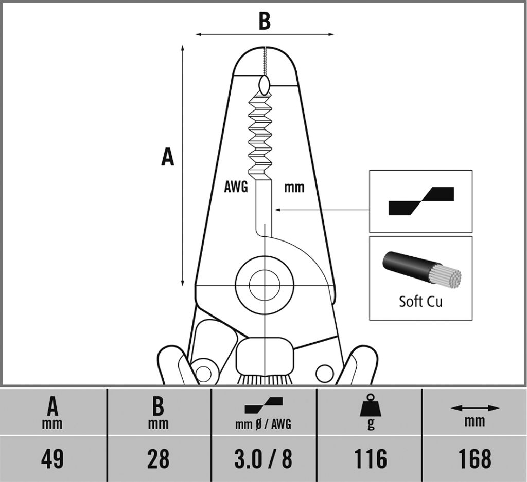 C.K ESD Abisolierzange Ecotronic T3895