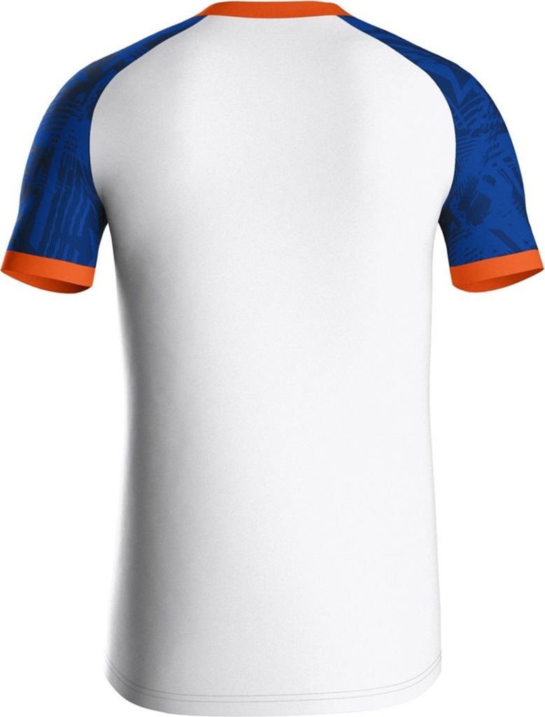 JAKO Trikot Iconic KA weiß/sportroyal/neonorange 140