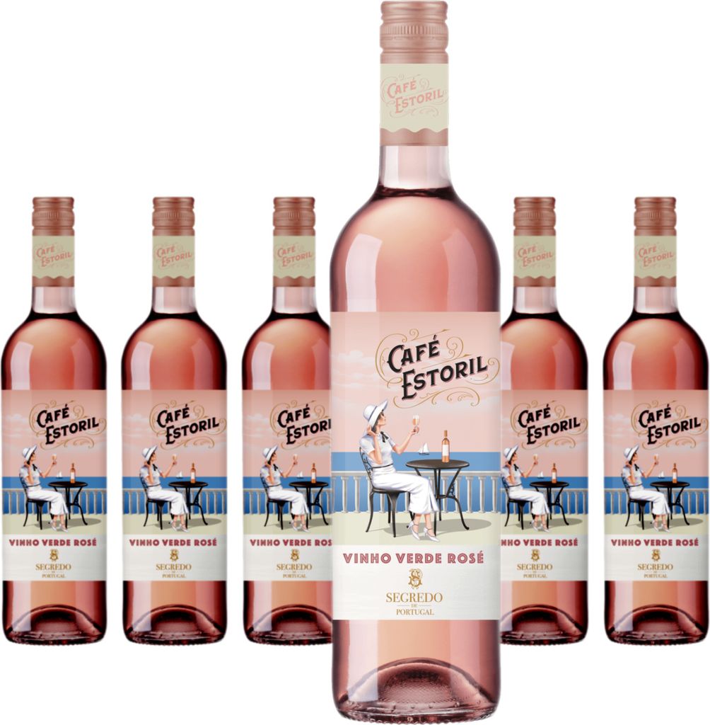 6 x Casa de Vila Verde LDA Café Estoril Vinho Verde Rose DOC