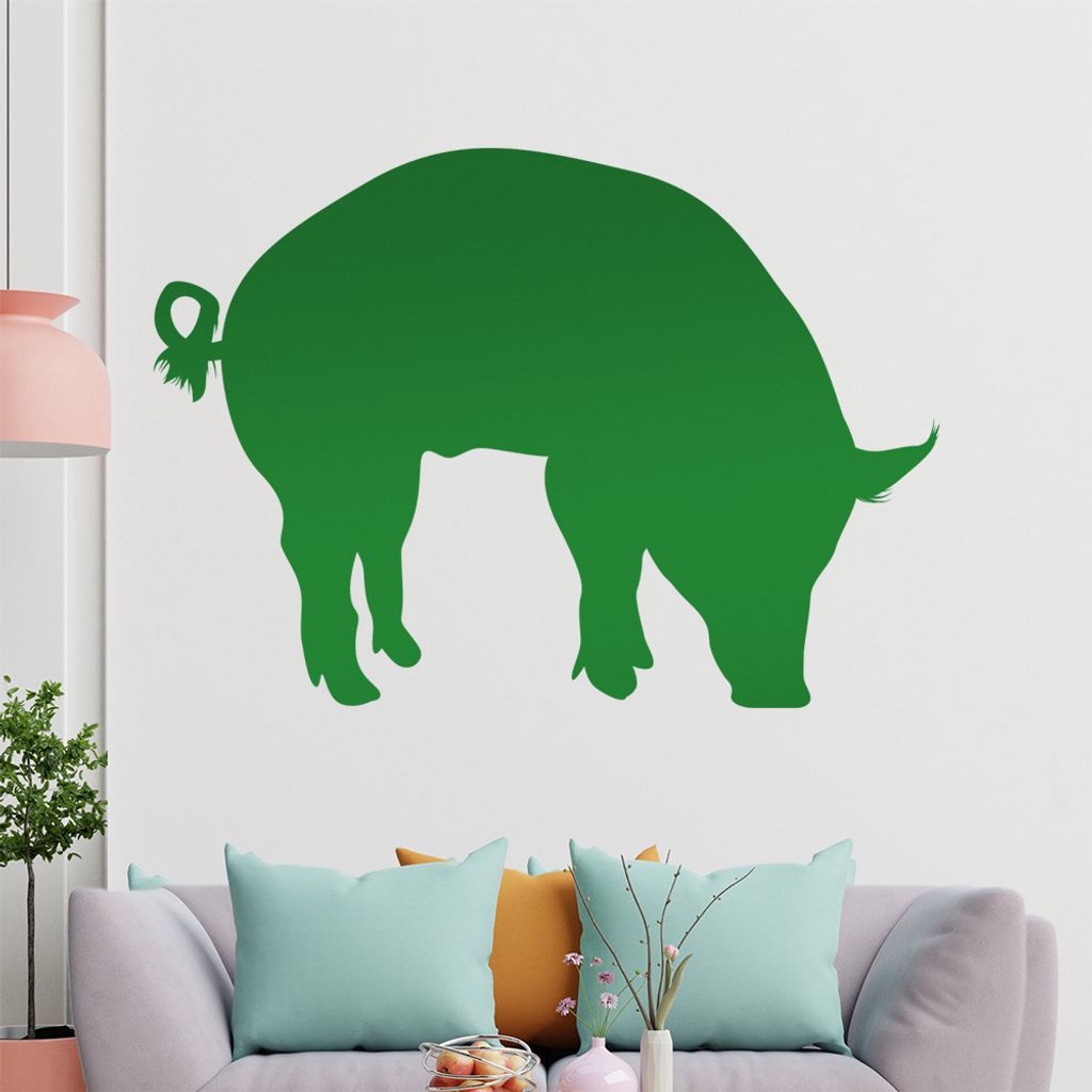 KIWISTAR Schwein Ferkel Wandtattoo in 6 Größen - Wandaufkleber Wall Sticker - Dekoration, Küche, Wohnzimmer, Schlafzimmer, Badezimmer