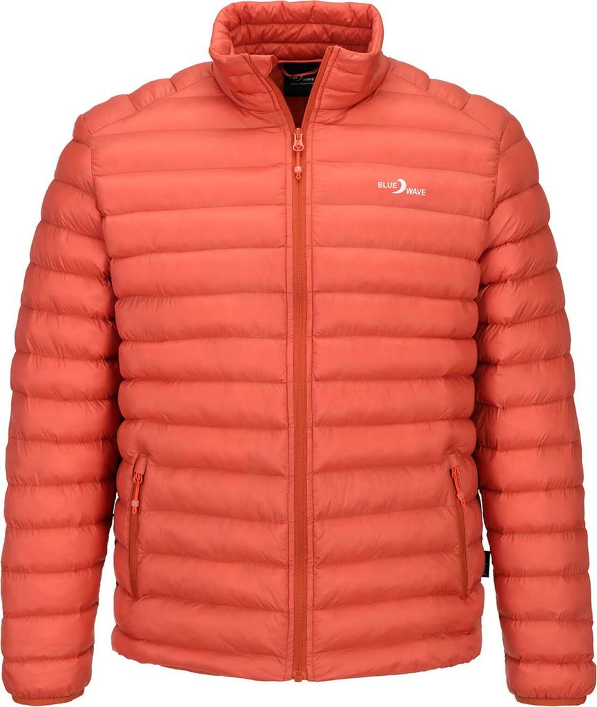 Blue Wave Herren Steppjacke Ove mit Stehkragen - Gesteppte Jacke packable inkl. Packbeutel in Orange Größe 5XL