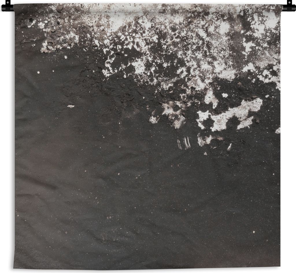 MuchoWow Wandteppich Wandbehang Silber - Rost - Schwarz 90x90 cm Tapisserie Dekoration Wandtuch - Wandaufhänger