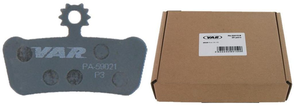 VAR Scheibenbremsbelag PA-59021-B organisch 25Stk Werkstattverp.