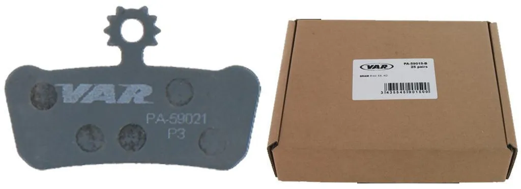 Pack de 25 plaquettes de frein à disque organiques VAR pour vélo de ville