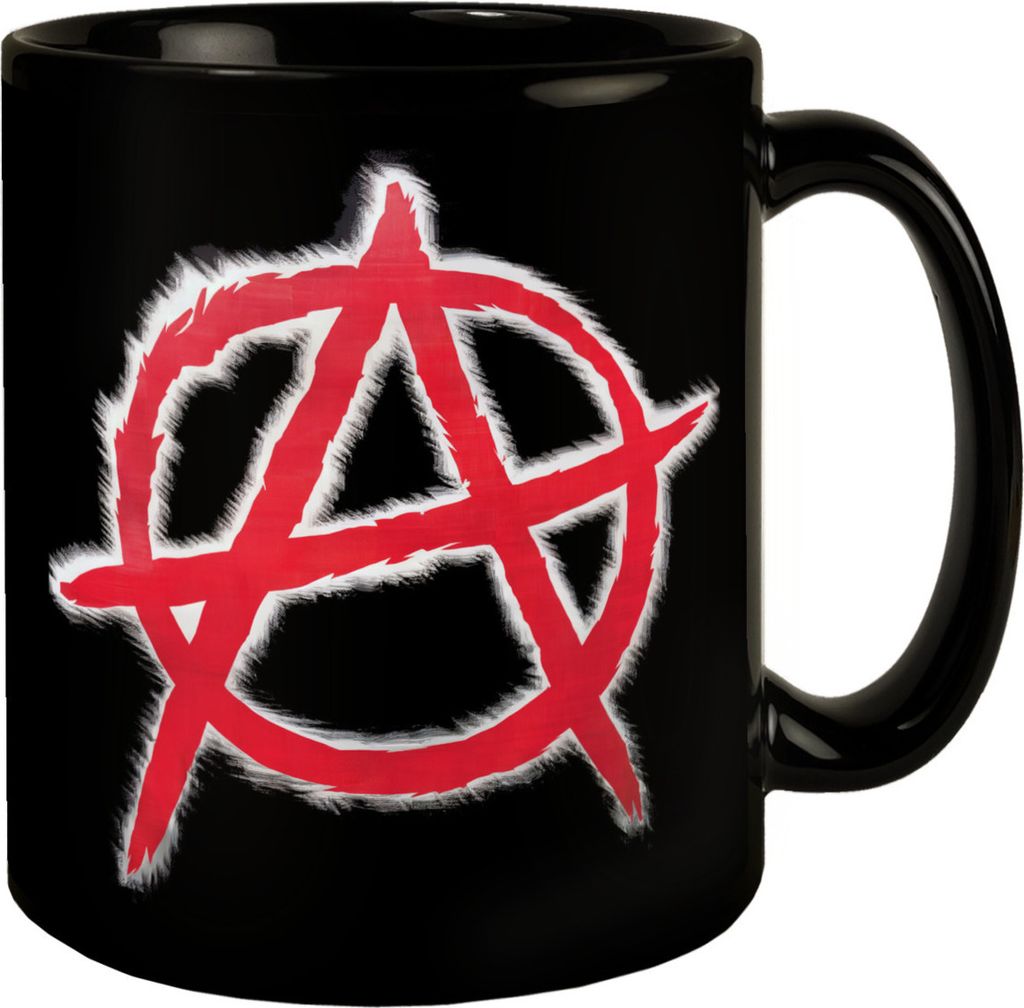 Rotes Anarchie-Symbol Tasse - Rebellisches Design für Produktbild 