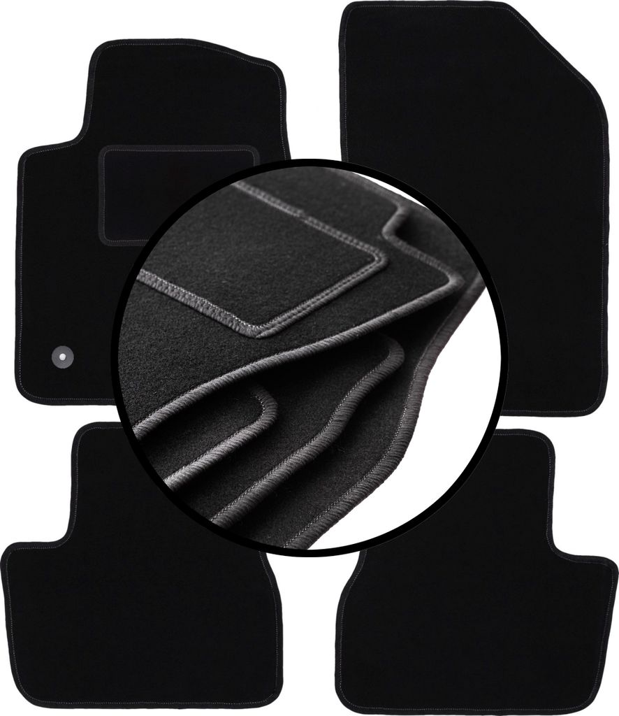 Komplettset Veloursmatten für: Peugeot 208 I Schrägheck (2012-2019)