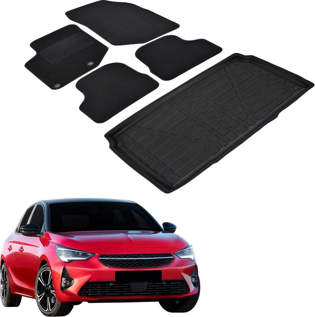 Kofferraumwanne Fußmatten Set Für Opel Corsa F Ab 2019, Produktbild 