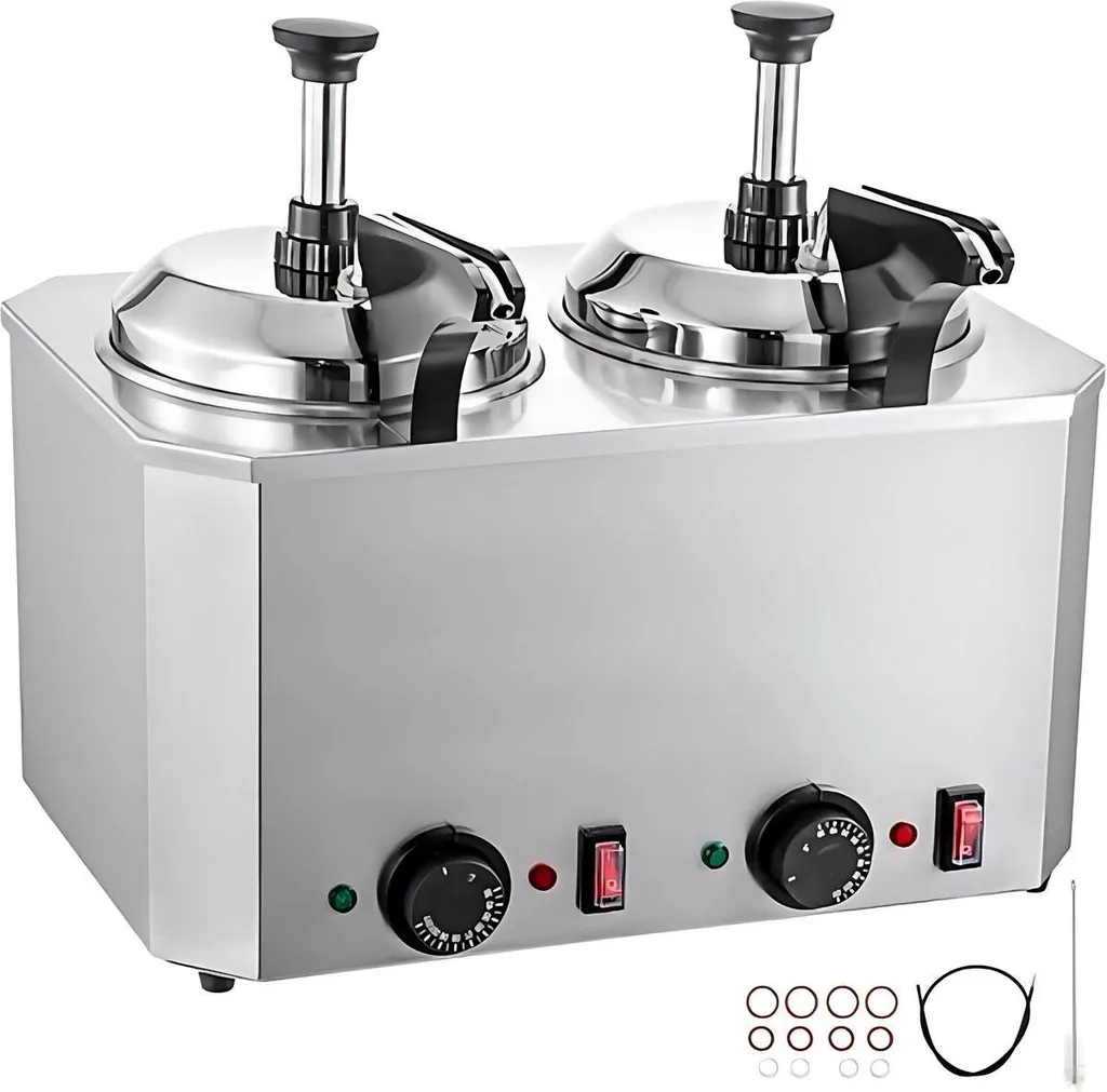 Machine à sauce fromage Nacho pour buffet et fondue électrique 2x2,5L