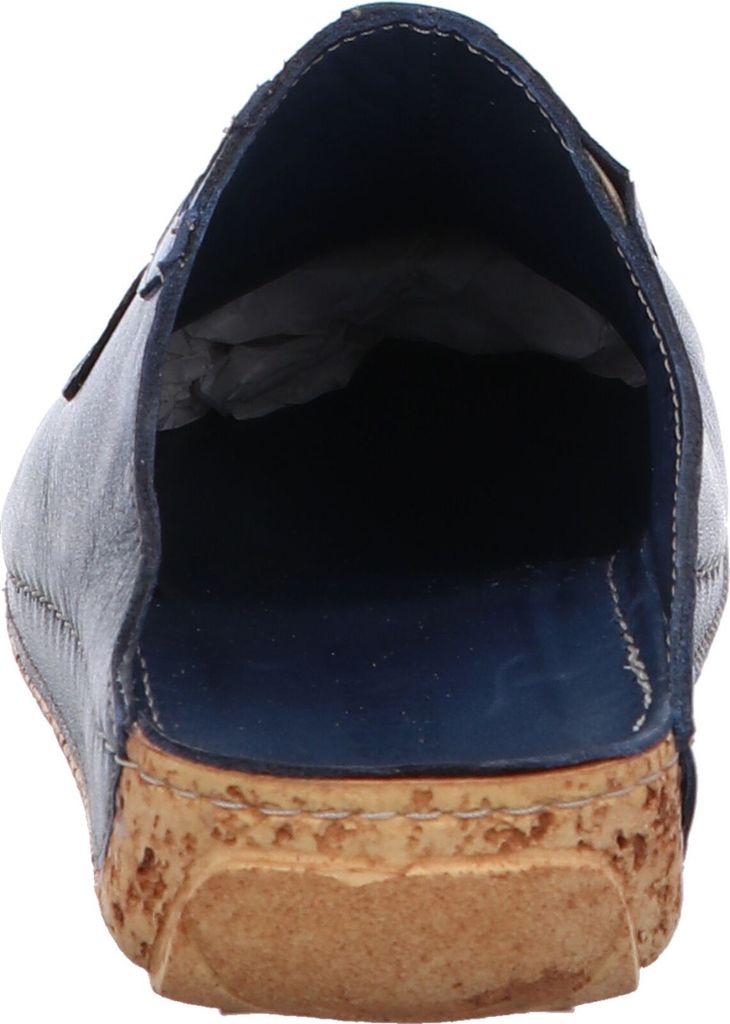 Gemini Damen Pantolette Leder Clog Sabot 336062-02, Größe:38 EU, Farbe:Blau
