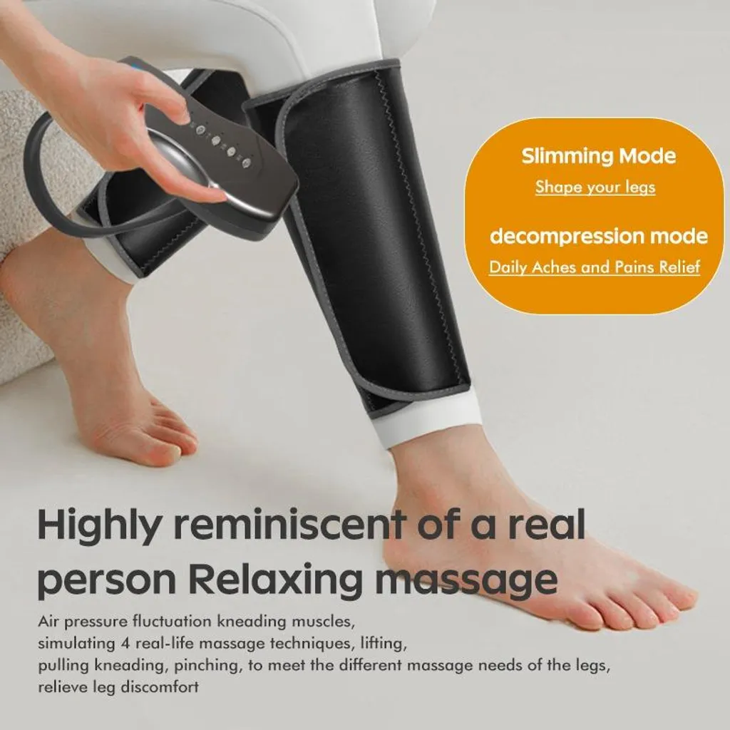 Masseur de mollets électrique à compression d'air avec intensité ajustable