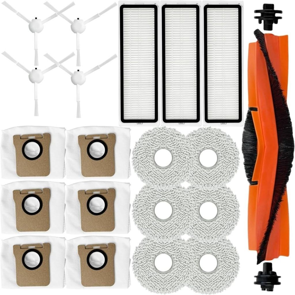 INF Robotersauger Zubehör Xiaomi X20+ Nylon ABS 20 Teile Hauptbürste