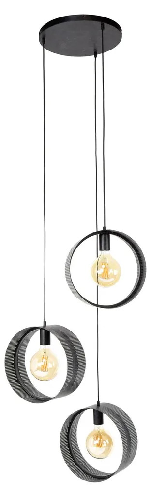 Plafonnier FURNLUX Ring anthracite 50 cm - Luminaire LED design noir