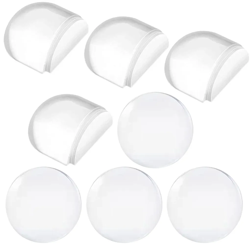 Lot de 8 Butées de Porte Adhésives en Silicone Transparent pour Sol