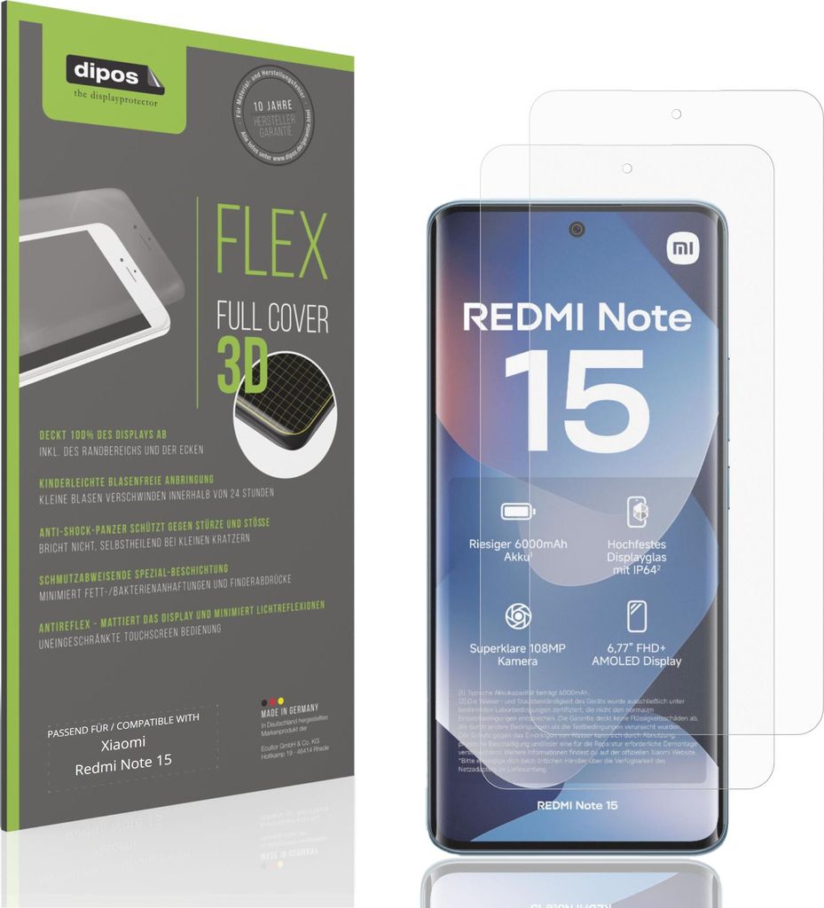 2x dipos FlexAR Xiaomi Redmi Note 15 Obrázek produktu 