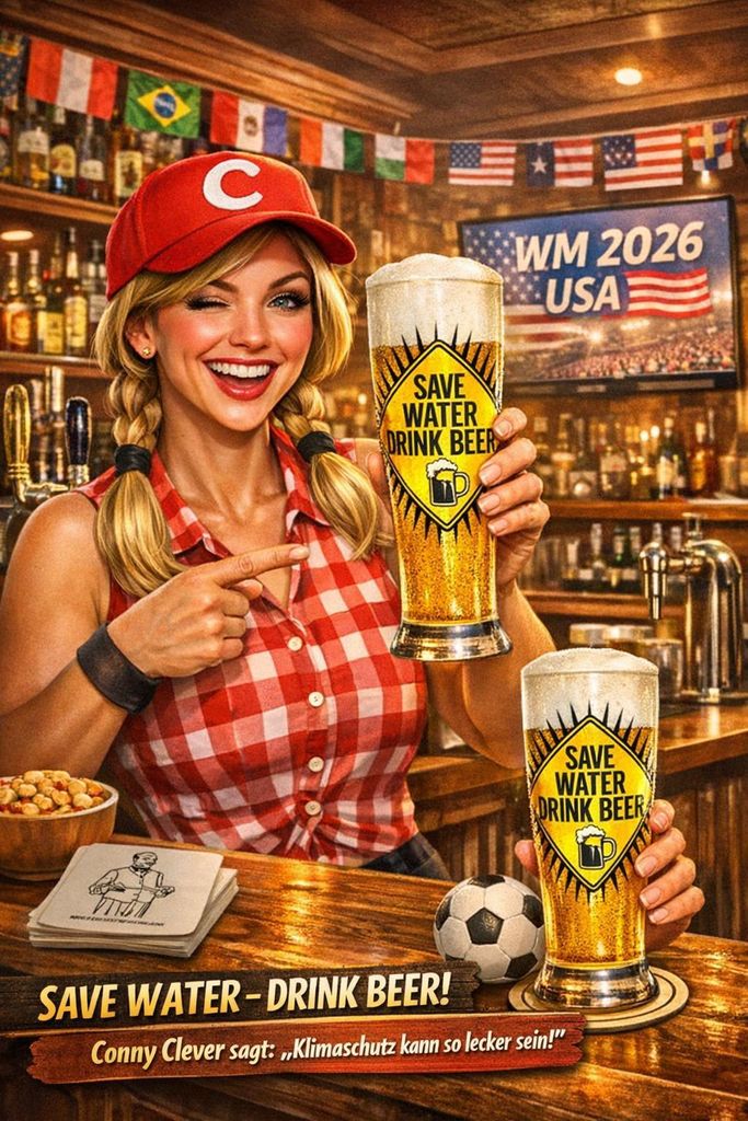 Germany‐Weizenbierglas zur WM 2026 in den USA und mehr Gläser von Conny Clever