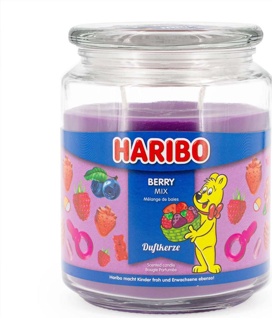 Haribo™ Duftkerze Berry Mix, 2 Dochte, HxD: 13 x 10 cm, Produktbild 