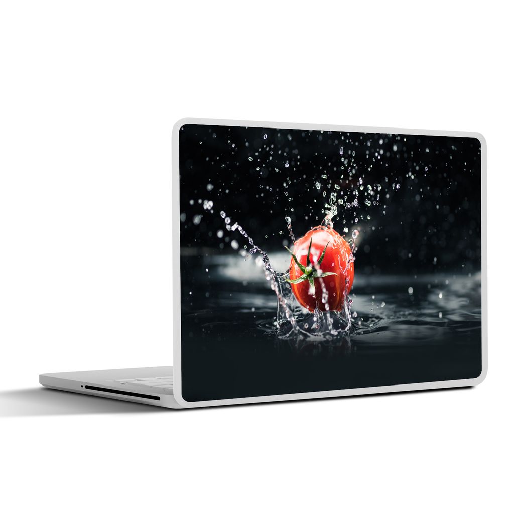 MuchoWow Laptop Aufkleber Sticker Cover Tomate - Gemüse - Stilleben - Wasser - Rot 25x18 cm - Laptop-Deko