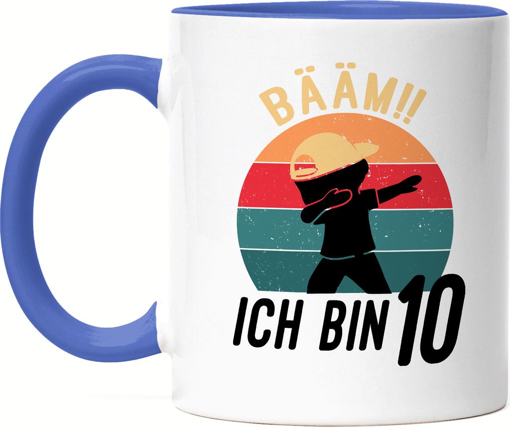 Dabbing Geburtstagstasse 10 Jahre Jungs 10. Geburtstag Lustig Tasse Blau Jungen Zehn
