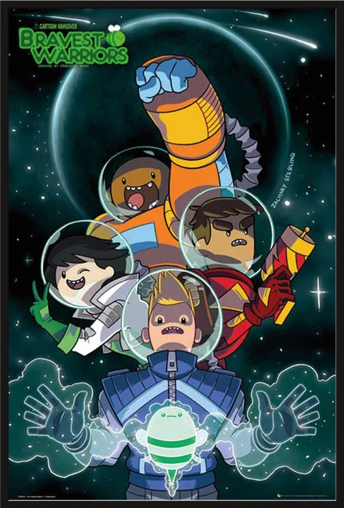 Décoration Murale Bravest Warriors : Poster Géant et Cadre Noir Shinsuke