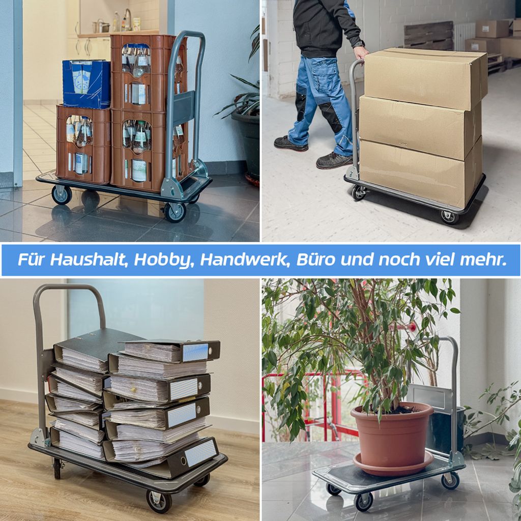 Transportwagen Rollwagen Plattformwagen Klappbar bis 150 kg Produktbild 4