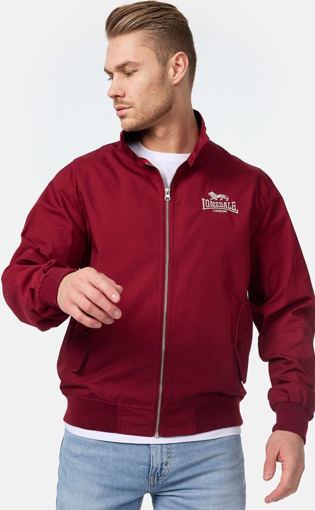 Lonsdale - Hommes CLASSIC Veste slim à logo brodé CHERRY Image du produit 
