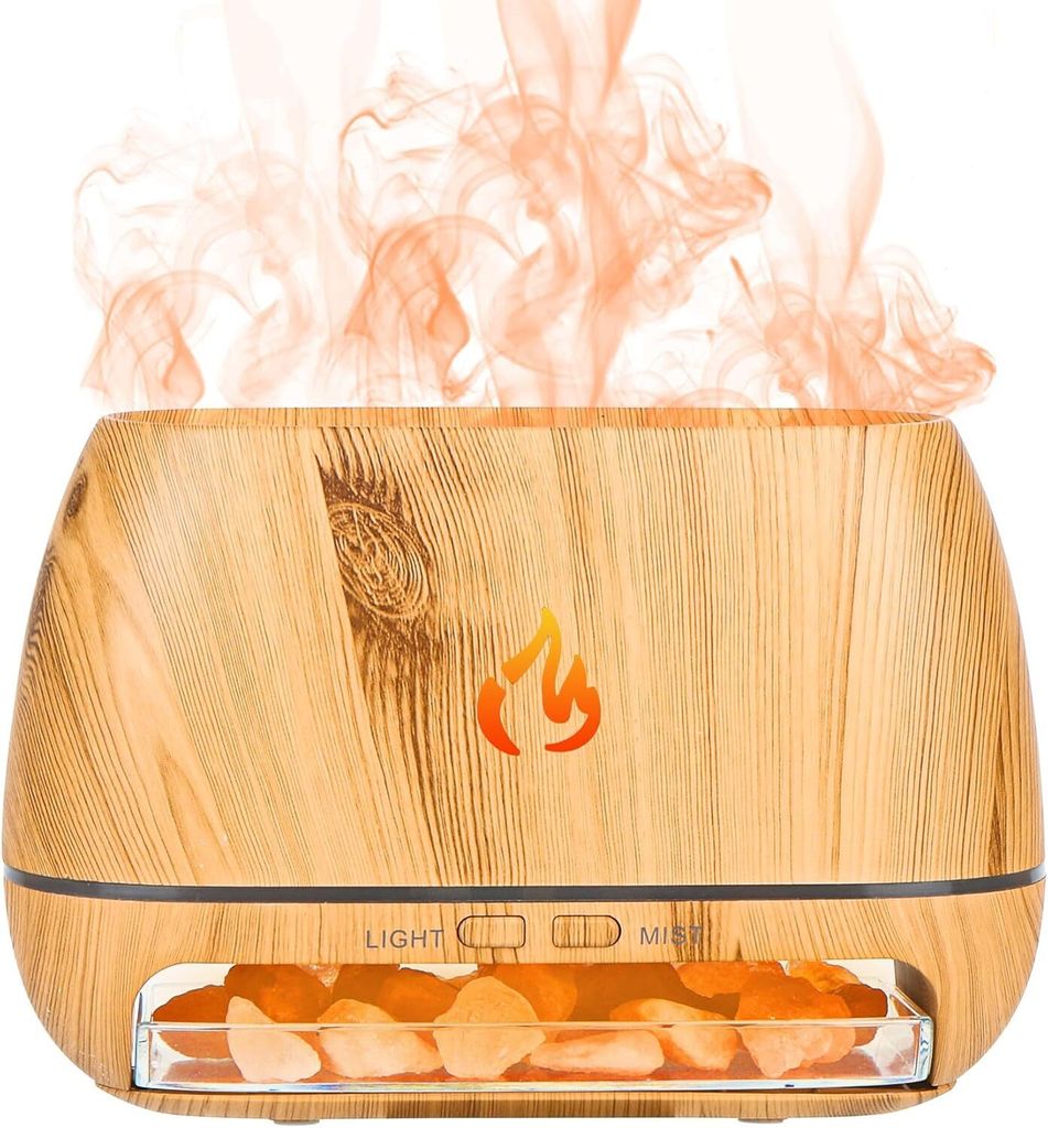 2in1 Aroma Diffusor, Ätherische Öle Flamme, 200ml Luftbefeuchter, Elektrischer Duftöl Diffusor, Automatische Abschaltung, Defuser Air Aromaöle