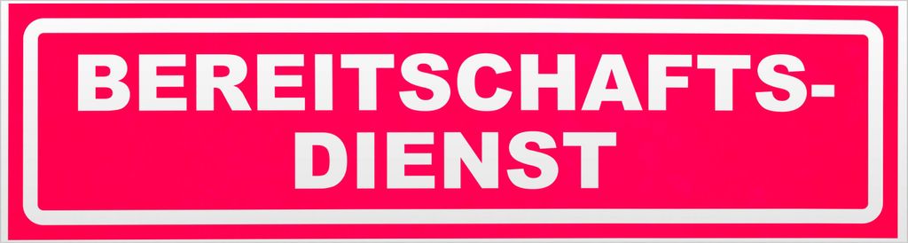 Kiwistar Bereitschaftsdienst invertiert Magnetschild Schild magnetisch - 20cm Neonpink - Magnetfolie für Auto PKW Kfz