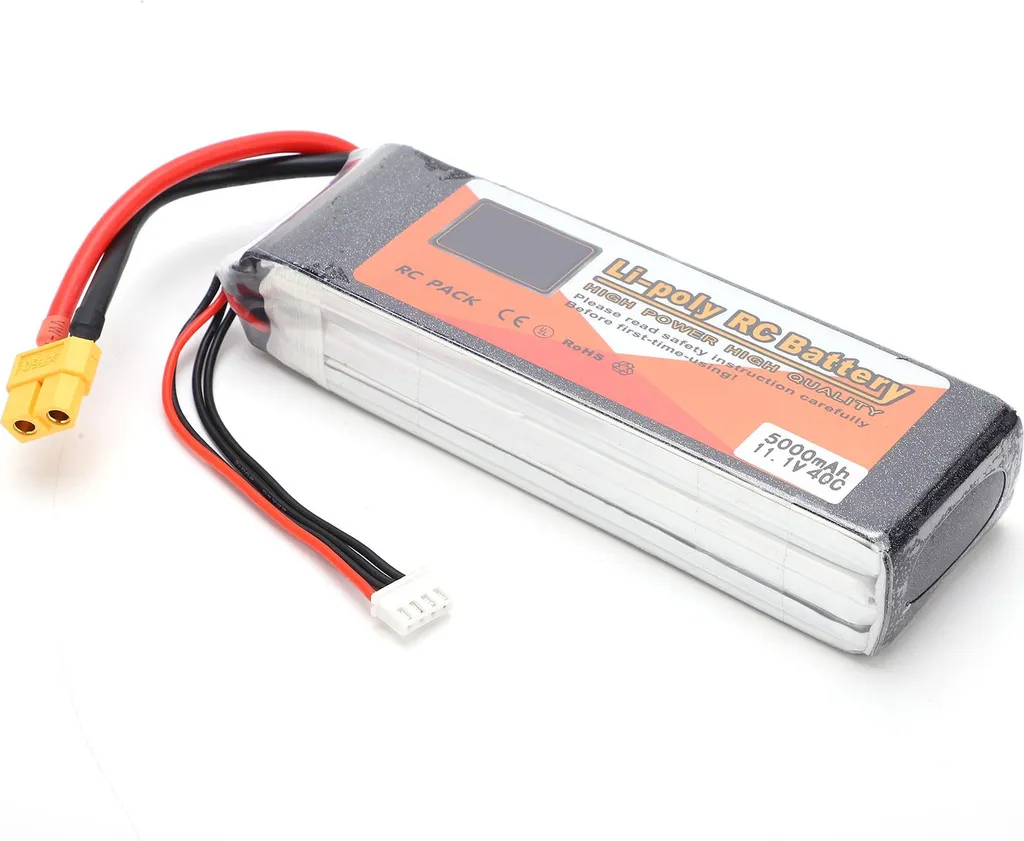 Batterie Lipo 3S 5000mAh 11,1V Idéale pour Drone de Course et Vol FPV