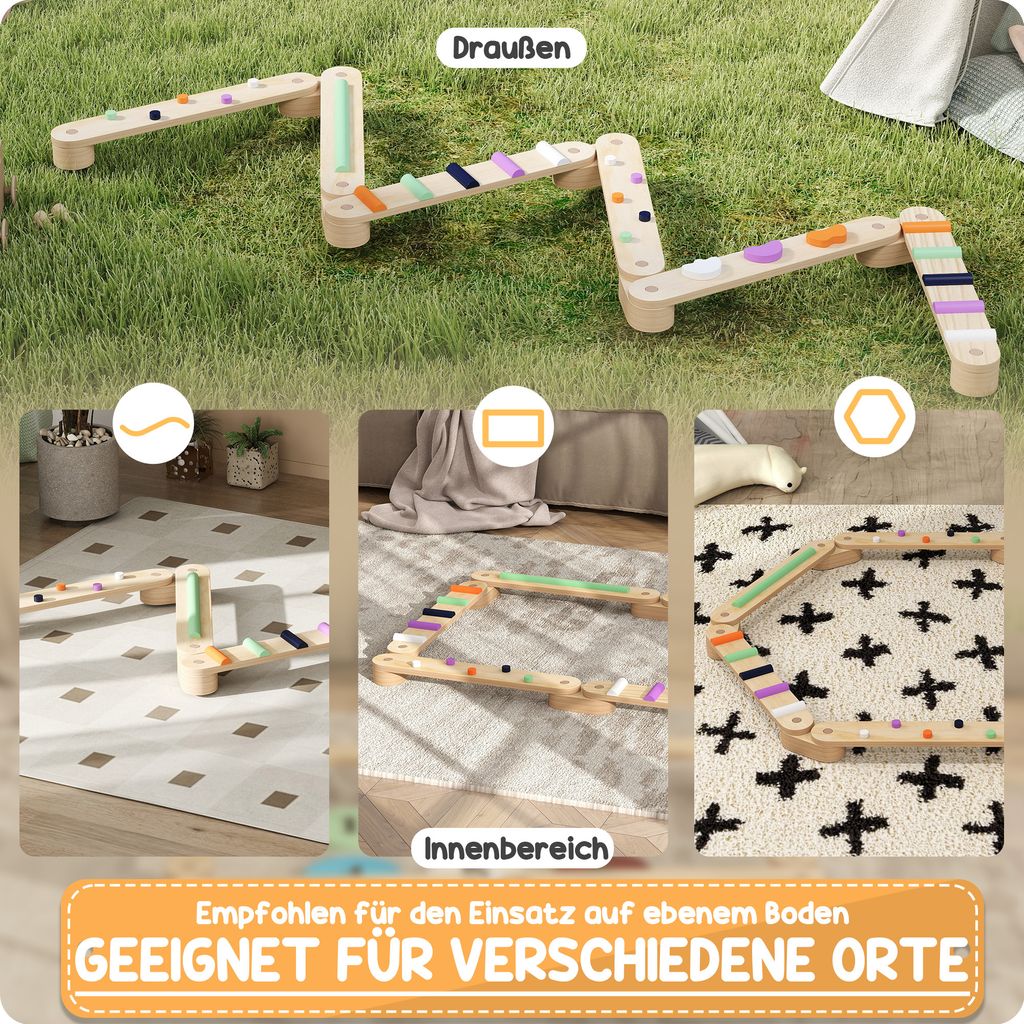 Holz-Balance-Balken Für Kleinkinder Schwebebalken Kinder Montessori