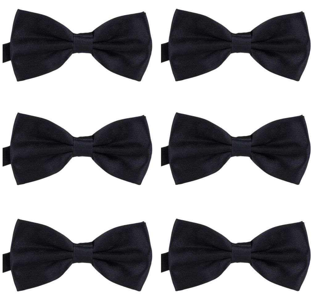 6er Set DonDon Herren Fliege 12 x 6 cm gebunden und Produktbild 