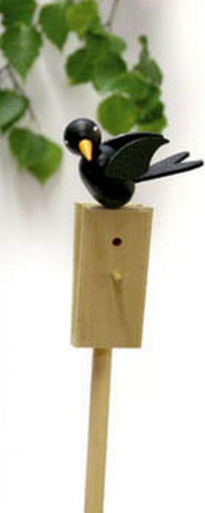 Frühlingsdekoration Singvogel Amsel Höhe=5cm NEU