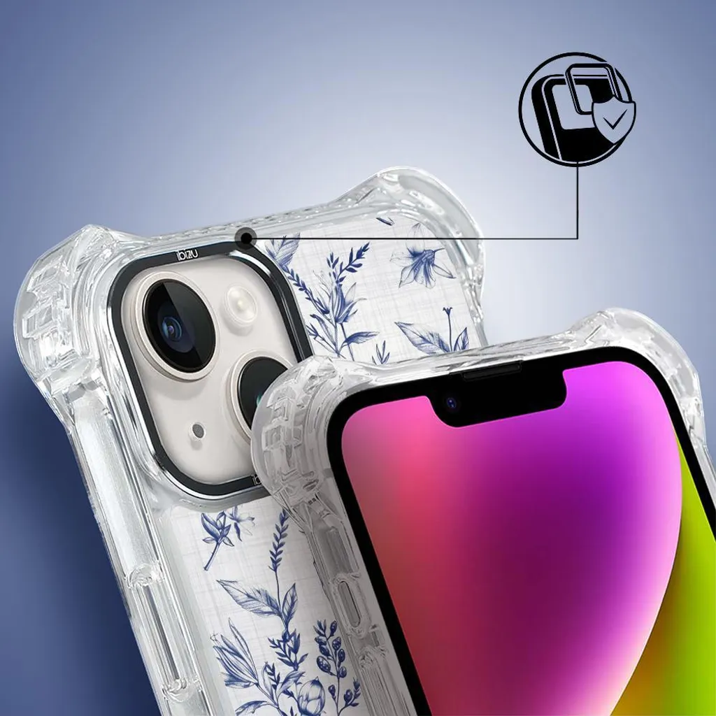Coque de protection iPhone 14 Plus antichoc aimantée fleurs