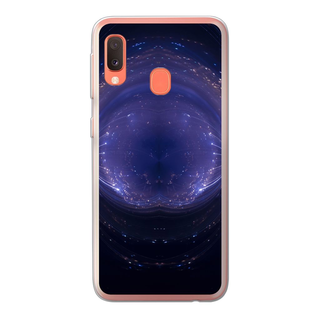 MuchoWow Handyhülle Schutzhülle Hülle für Samsung Galaxy A20e Licht - Abstrakt - Nacht Silikon Softcase Handy Hülle - Abdeckung